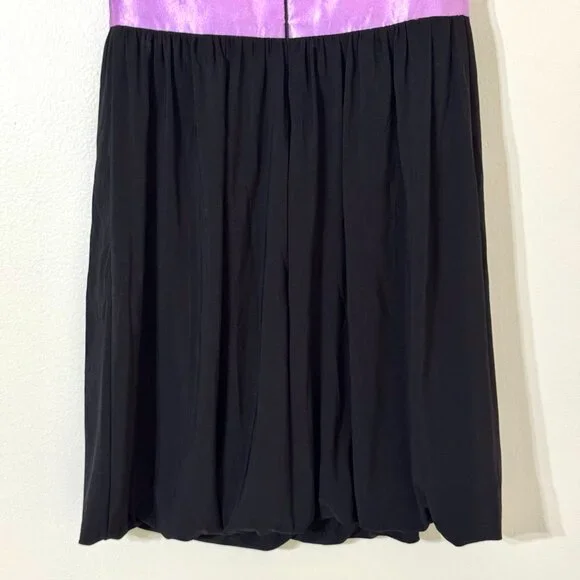 Vtg Y2K Gunne Sax Strapless Dress Bubble Hem Purple Bow Lace Prom Party Lavender - Picture 6 of 15